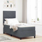 Boxspring bed 80x200 cm donkergrijs LED fluweel