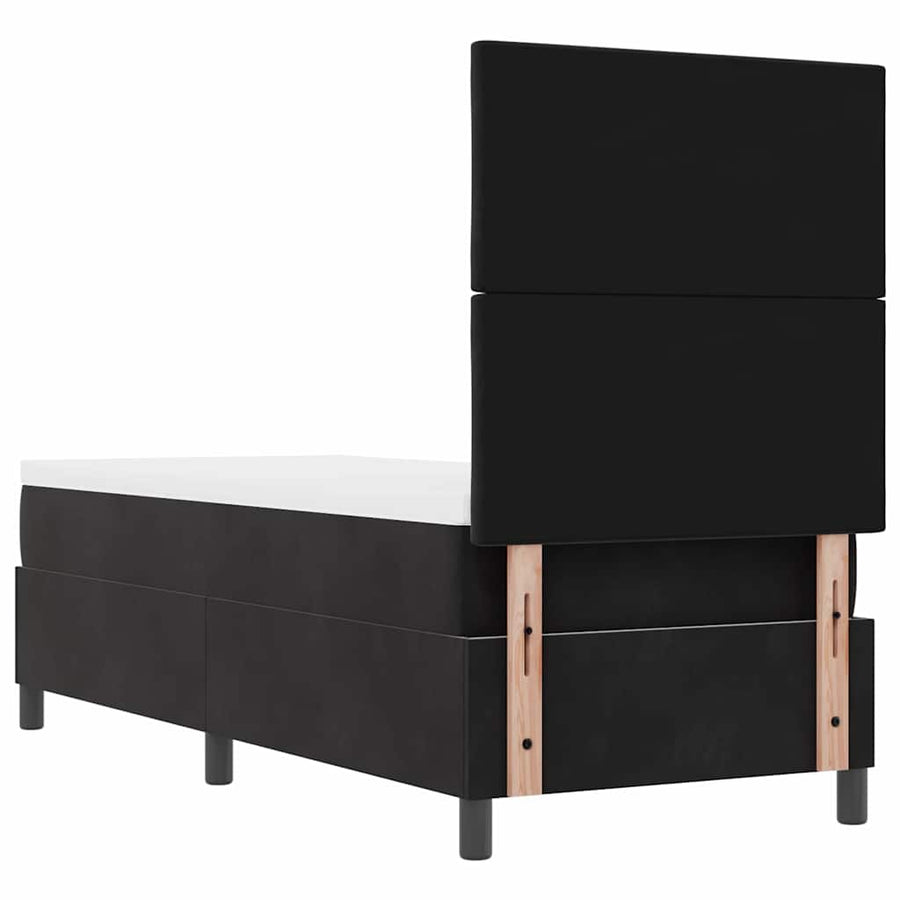 LED Box Spring Bed met hoofdeinde Zwart 80 x 200 cm Fluweel