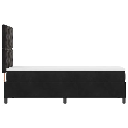 LED Box Spring Bed met hoofdeinde Zwart 80 x 200 cm Fluweel