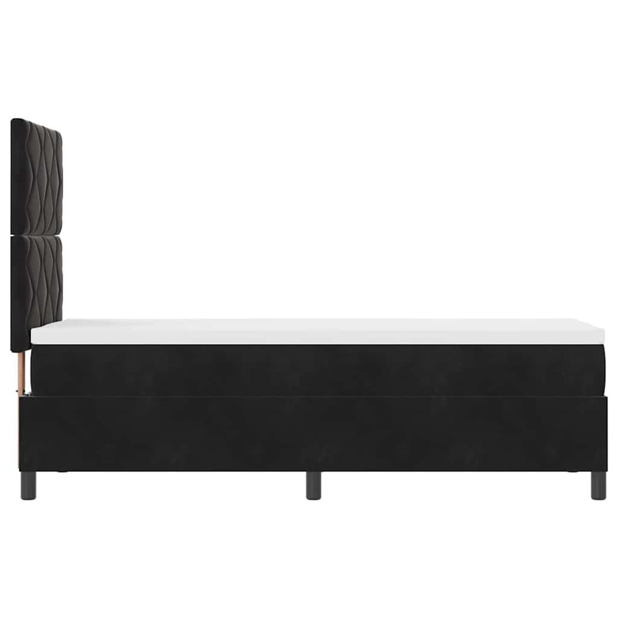 LED Box Spring Bed met hoofdeinde Zwart 80 x 200 cm Fluweel