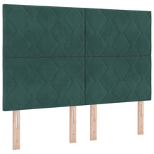 LED Box Spring Bed met matras Donkergroen 160 x 200 cm Fluweel