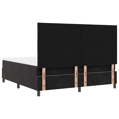 LED Box Spring Bed met hoofdeinde Zwart 180 x 200 cm Fluweel