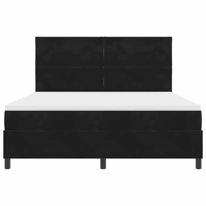 LED Box Spring Bed met hoofdeinde Zwart 180 x 200 cm Fluweel