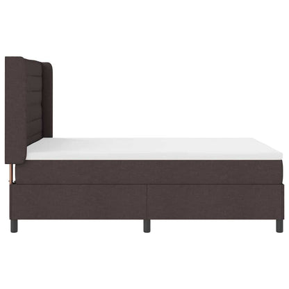 LED Box Spring Bed met matras Donkerbruin 160 x 200 cm Stof