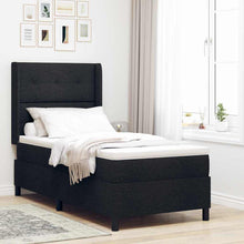 LED Box Spring Bed met hoofdeinde Zwart 100 x 200 cm Stof