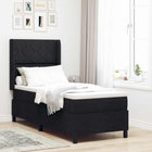 Boxspring bed 80x200 cm zwart stof