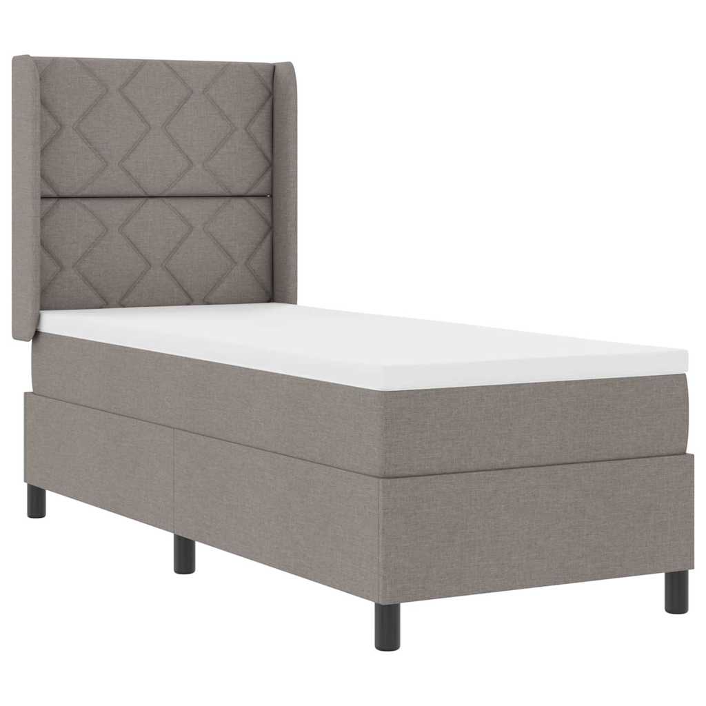 LED Box Spring Bed met hoofdeinde Taupe 80 x 200 cm Stof