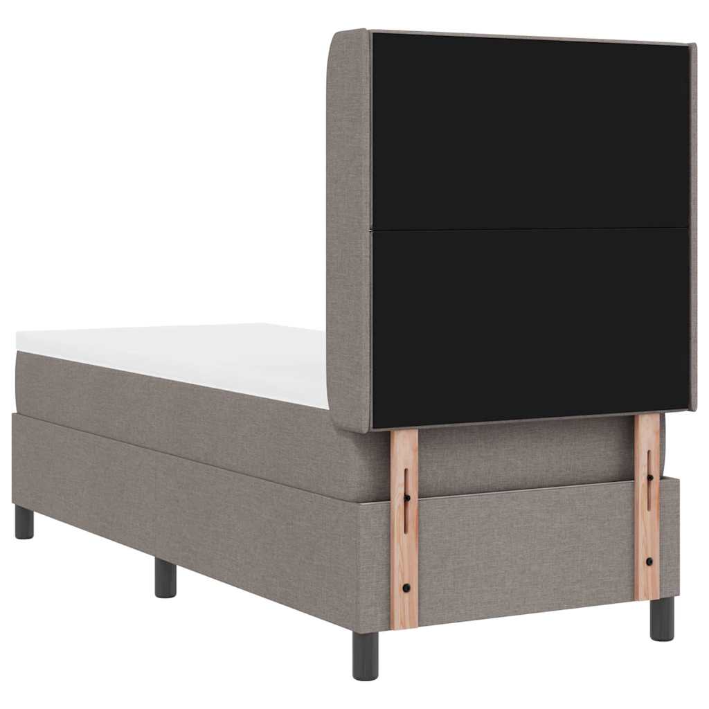 LED Box Spring Bed met hoofdeinde Taupe 80 x 200 cm Stof