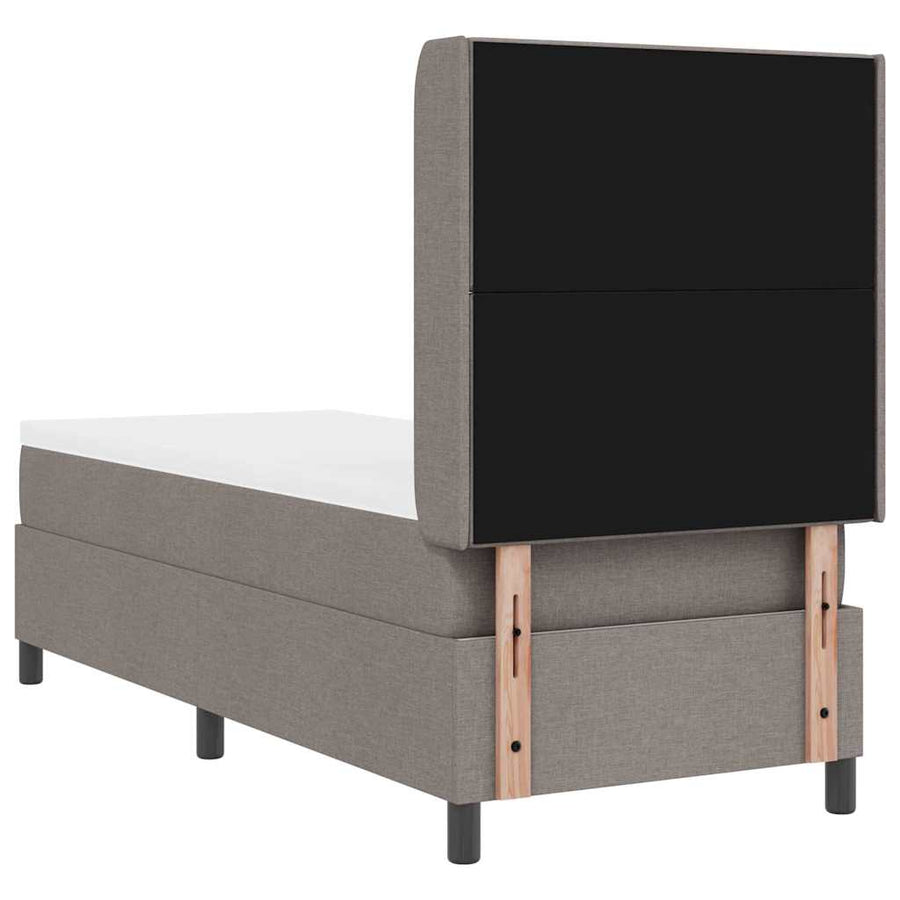 LED Box Spring Bed met hoofdeinde Taupe 80 x 200 cm Stof