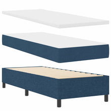 LED Box Spring Bed met hoofdeinde Blauw 80 x 200 cm Stof