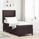 Boxspring bed 90x190 cm donkerbruin met LED hoofdeinde