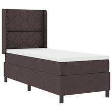 LED Box Spring Bed met hoofdeinde Donkerbruin 90 x 190 cm Stof