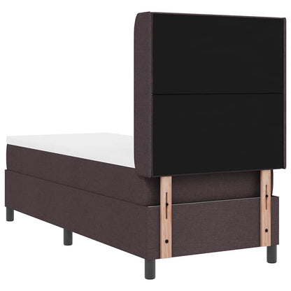 LED Box Spring Bed met hoofdeinde Donkerbruin 90 x 190 cm Stof