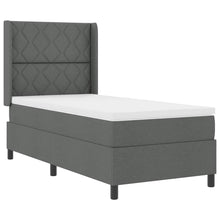 LED Box Spring Bed met hoofdeinde Donkergrijs 90 x 200 cm Stof