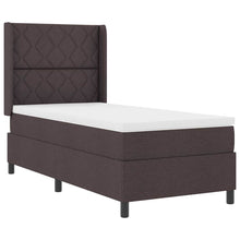 LED Box Spring Bed met hoofdeinde Donkerbruin 90 x 200 cm Stof