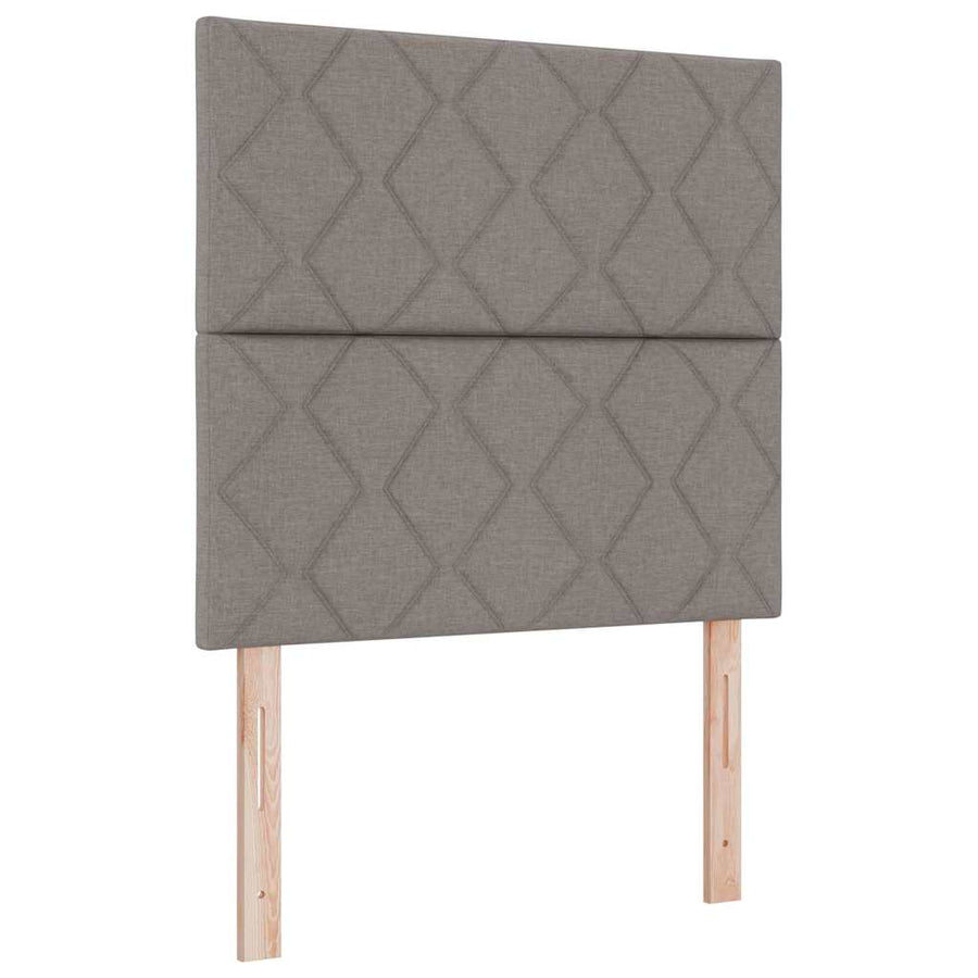 LED Box Spring Bed met hoofdeinde Taupe 100 x 200 cm Stof