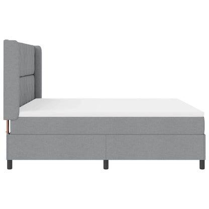LED Box Spring Bed met hoofdeinde Lichtgrijs 180 x 200 cm Stof