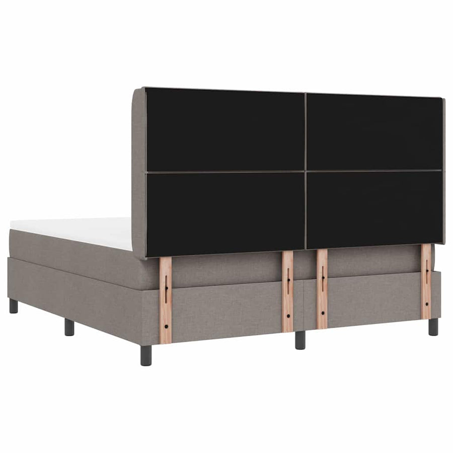LED Box Spring Bed met hoofdeinde Taupe 180 x 200 cm Stof