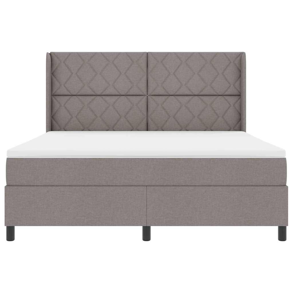 LED Box Spring Bed met hoofdeinde Taupe 180 x 200 cm Stof