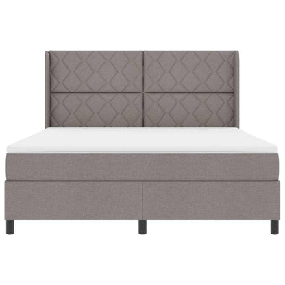 LED Box Spring Bed met hoofdeinde Taupe 180 x 200 cm Stof