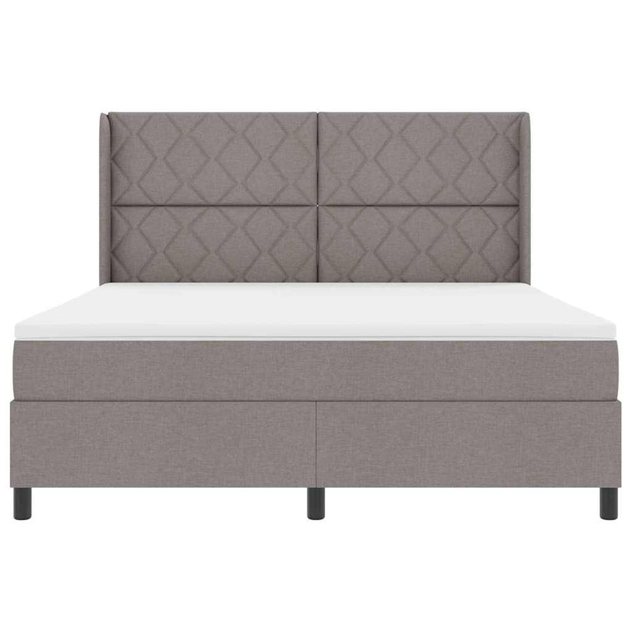 LED Box Spring Bed met hoofdeinde Taupe 180 x 200 cm Stof