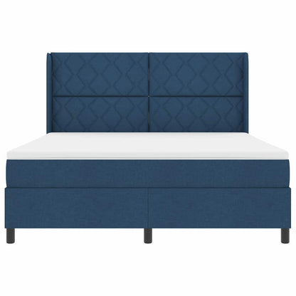 LED Box Spring Bed met hoofdeinde Blauw 180 x 200 cm Stof