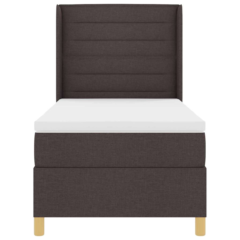 Boxspring bed met matras Bruin 90 x 190 cm Stof