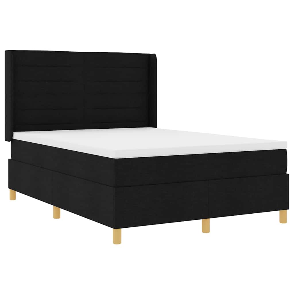 Boxspring bed met matras Zwart 160 x 200 cm Stof