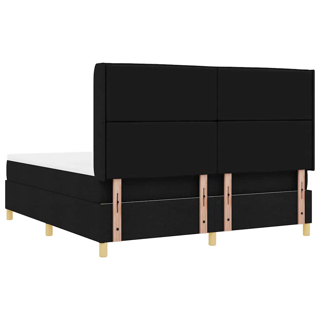 Boxspring bed met matras Zwart 180 x 200 cm Stof