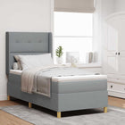 Boxspringbed 100x200 cm lichtgrijs stof