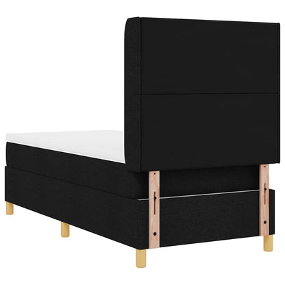 Boxspringbed met LED-stripverlichting Zwart 100 x 200 cm Stof