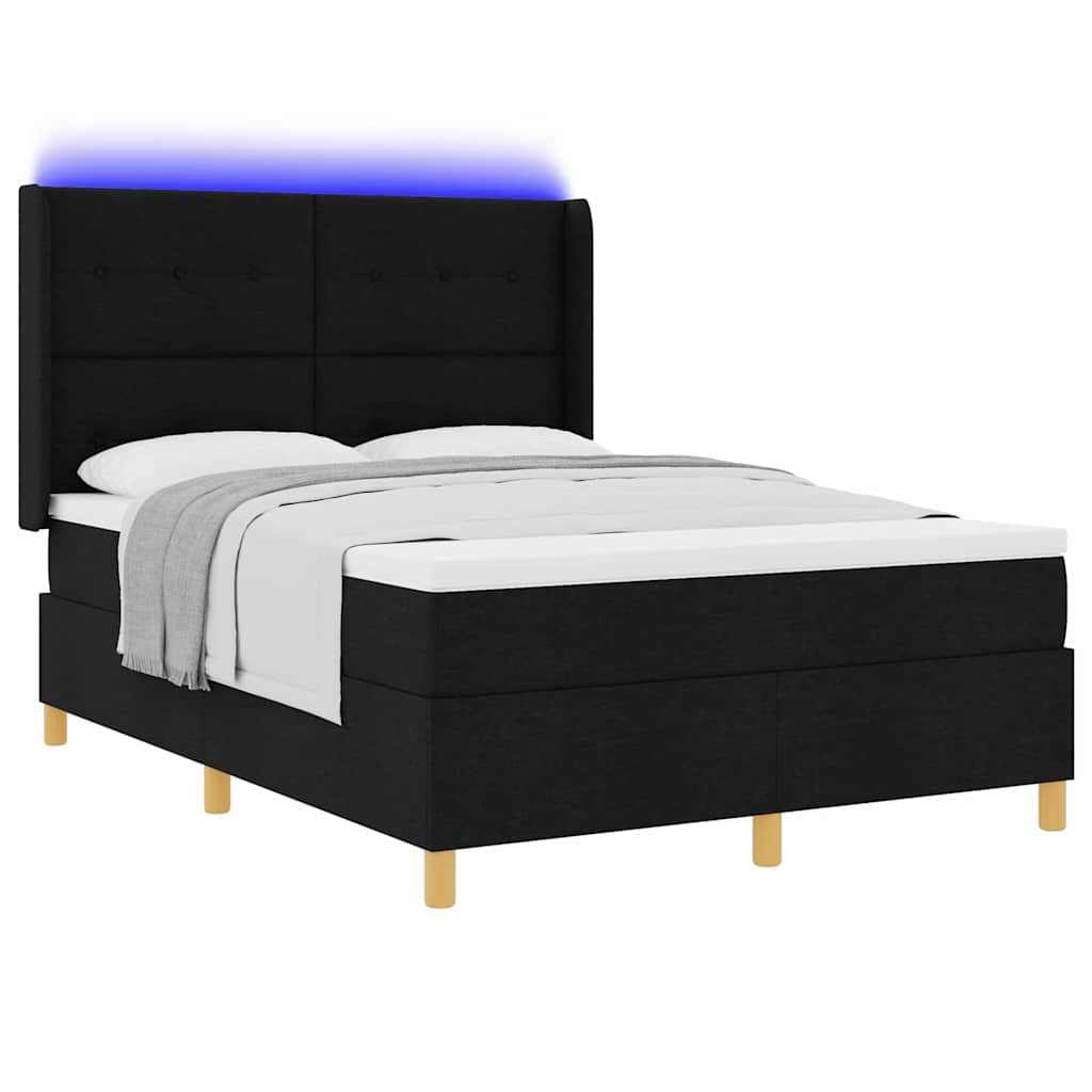 Boxspring bed met matras Zwart 160 x 200 cm Stof