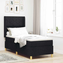 Boxspringbed met LED-stripverlichting Zwart 80 x 200 cm Stof