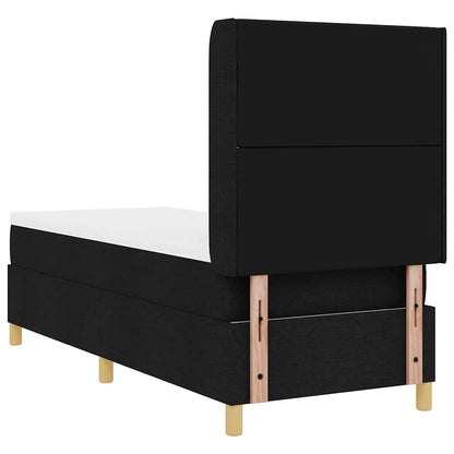 Boxspringbed met LED-stripverlichting Zwart 80 x 200 cm Stof