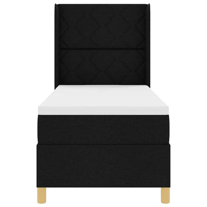 Boxspringbed met LED-stripverlichting Zwart 80 x 200 cm Stof