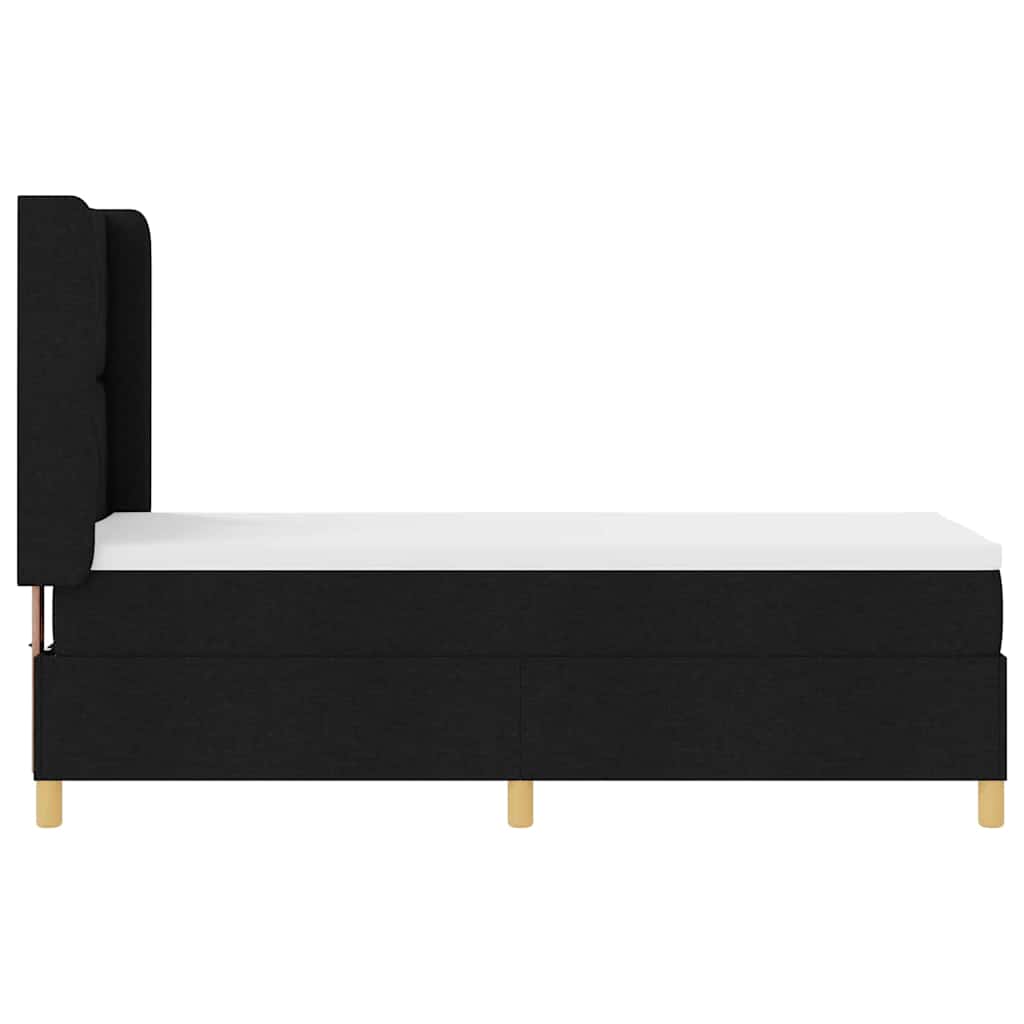 Boxspringbed met LED-stripverlichting Zwart 80 x 200 cm Stof
