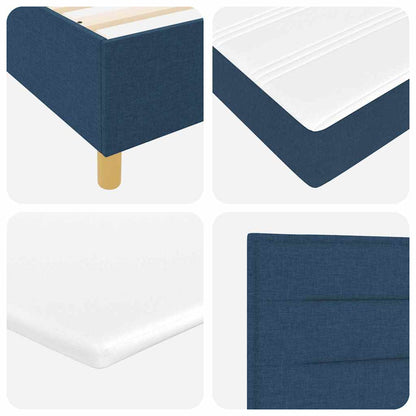 Boxspringbed met LED-stripverlichting Blauw 80 x 200 cm Stof