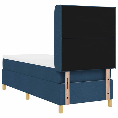Boxspringbed met LED-stripverlichting Blauw 80 x 200 cm Stof