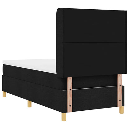 Boxspringbed met LED-stripverlichting Zwart 90 x 200 cm Stof