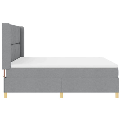 Boxspringbed met hoofdeinde Lichtgrijs 180 x 200 cm Stof