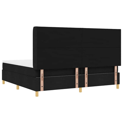 Boxspring bed met matras Zwart 200 x 200 cm Stof