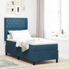 Boxspringbed met matras met LED Blauw 80 x 200 cm Fluweel