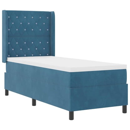 Boxspringbed met matras met LED Blauw 80 x 200 cm Fluweel