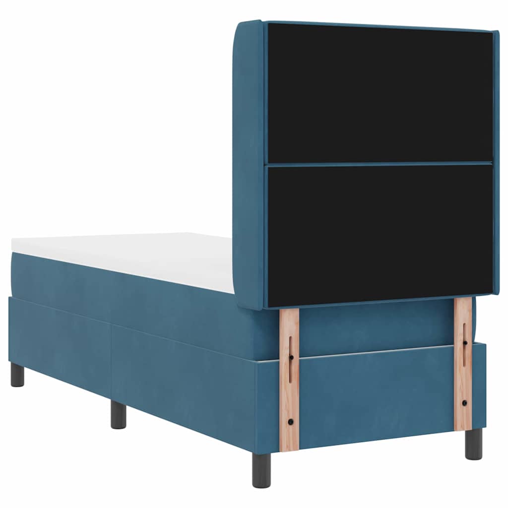Boxspringbed met matras met LED Blauw 80 x 200 cm Fluweel