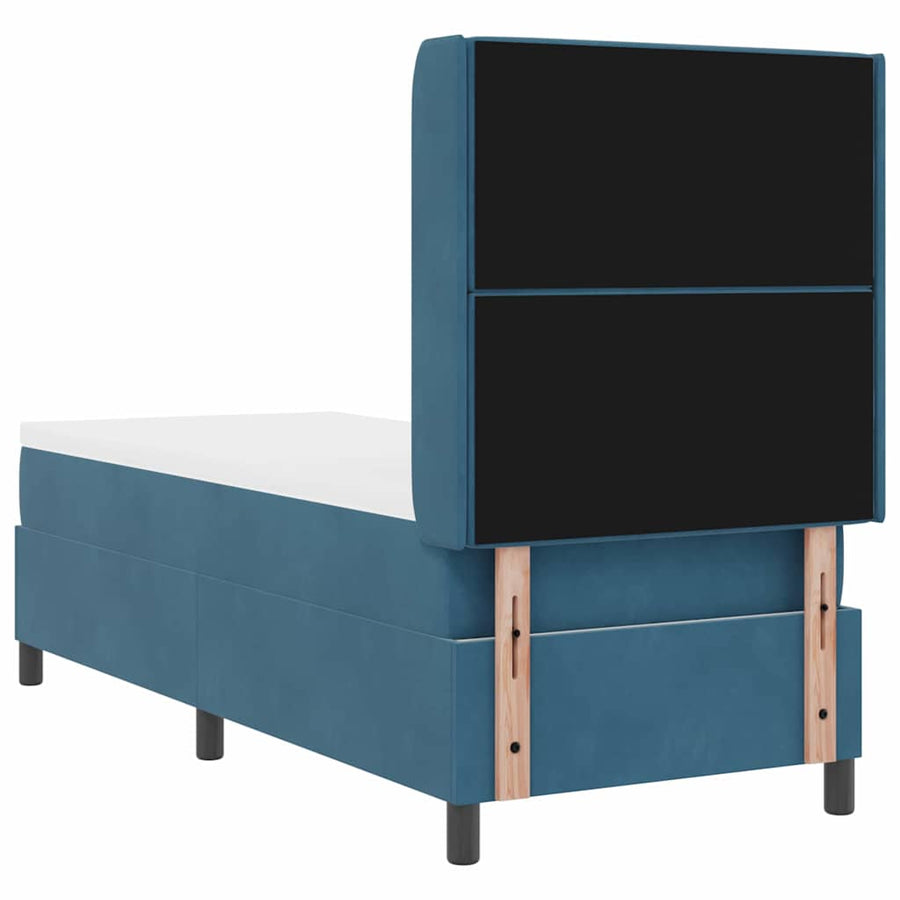 Boxspringbed met matras met LED Blauw 80 x 200 cm Fluweel