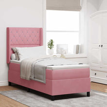 Boxspringbed met matras met LED Roze 80 x 200 cm Fluweel