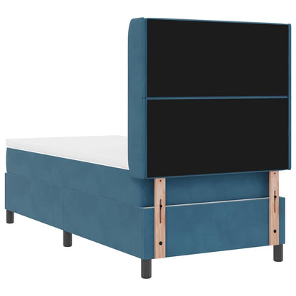 Boxspringbed met matras met LED Blauw 100 x 200 cm Fluweel