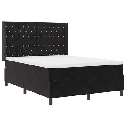 Boxspringbed met hoofdeinde Zwart 140 x 200 cm Fluweel