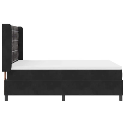 Boxspringbed met hoofdeinde Zwart 140 x 200 cm Fluweel