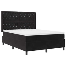 Boxspringbed met matras met LED Zwart 160 x 200 cm Fluweel
